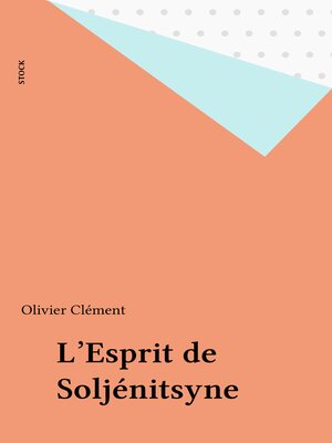 cover image of L'Esprit de Soljénitsyne